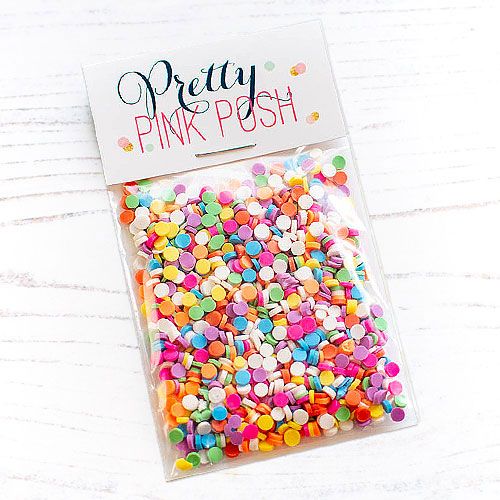 Bright Rainbow Clay Confetti