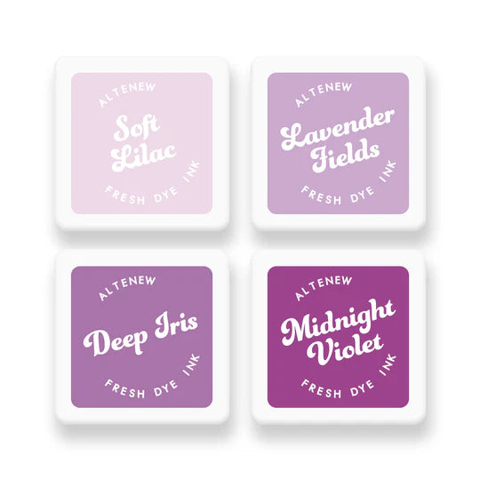 Shades of Purple Fresh Dye Ink Mini Cube Set