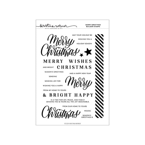 Merry Greetings Builder Stamp Set (6 x 8)