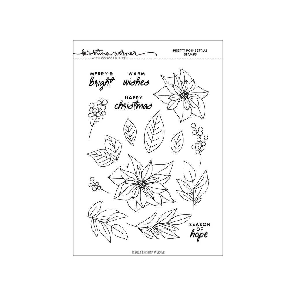 Pretty Poinsettias Stamp Set (6 x 8)