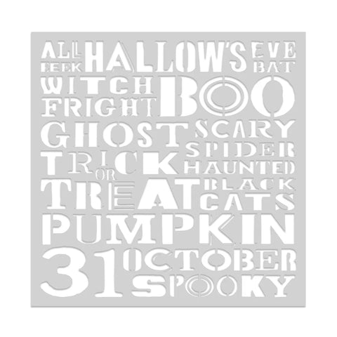 Halloween Words Stencil