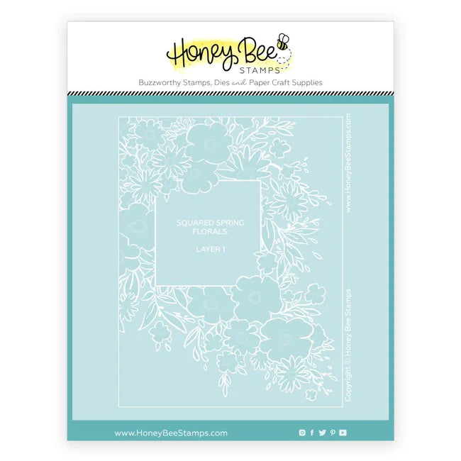 Squared Spring Florals - Set of 6 Coordinating Stencils