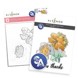 Stencil Art: White Cap Peonies & Add-on Die Bundle