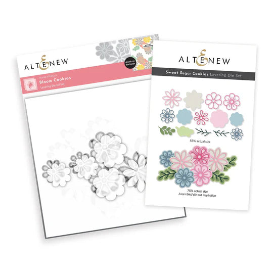 Sweetly Layered Cookies Die & Stencil Bundle 
(Bloom Cookies Layering Stencil Set + Sweet Sugar Cookies Layering Die Set)