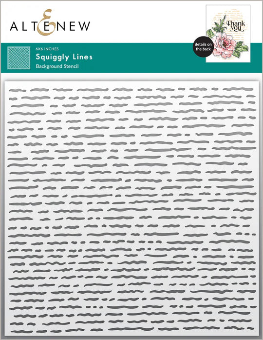 Squiggly Lines Background Stencil