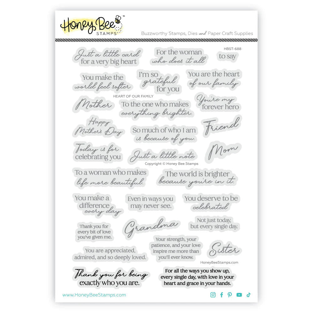Heart Of Our Family 6x8 Stamp Set