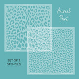 Animal Prints Background Stencil (Set Of 2)