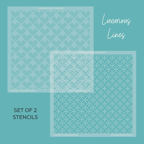 Luxurious Lines Background Stencil (Set Of 2)