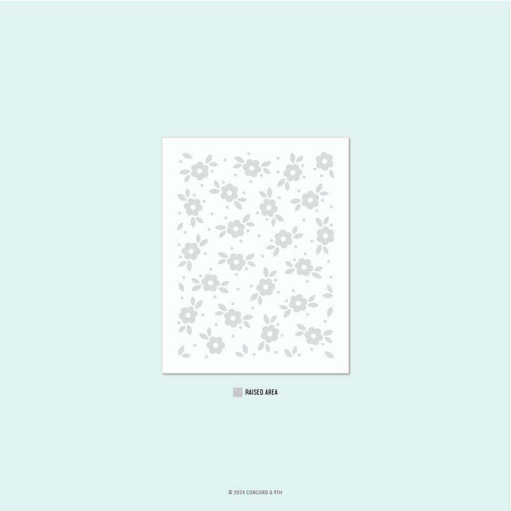 Tea Blossom Embossing Folder (2D)