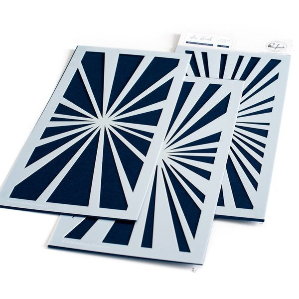 Slimline Layered Starburst layering stencil set