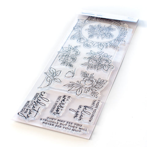 English Garden stamp - RETIRING