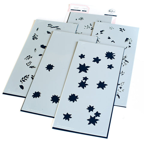 Poinsettia layering stencil set - RETIRING
