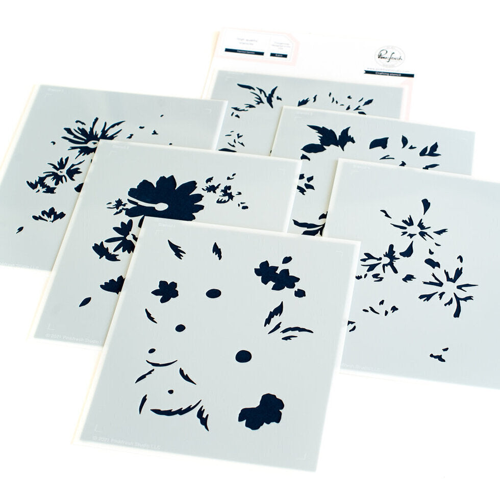 Painted Daisies layering stencil