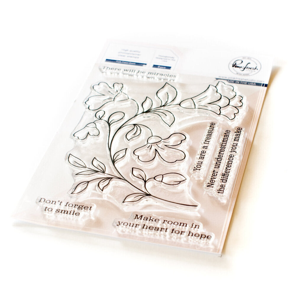 Folk Floral Stem stamp