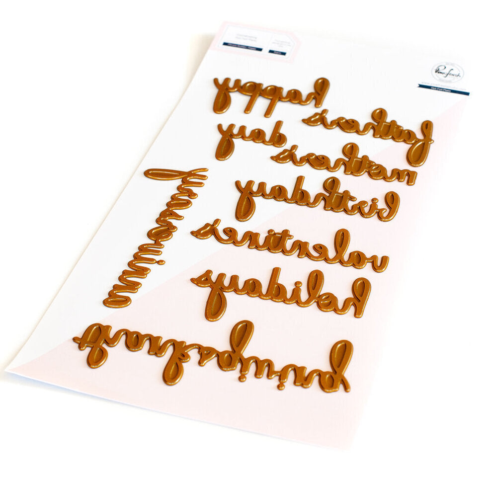 Phrase Builder: Happy hot foil