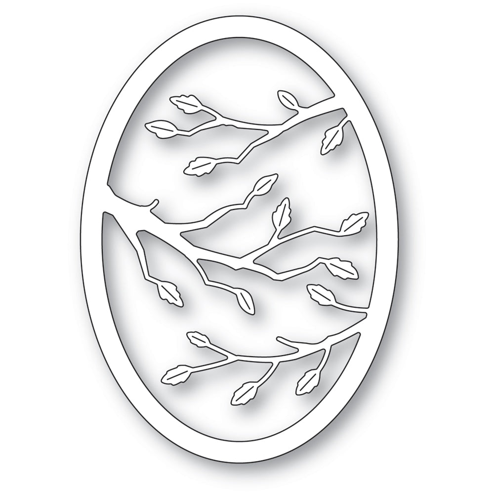 Leafy Branch Oval Craft Die