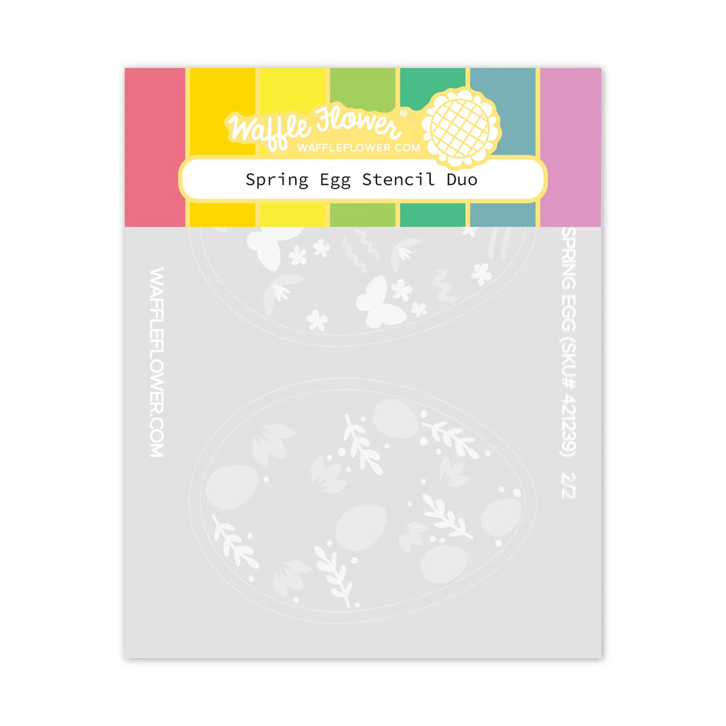 Spring Egg Coloring Stencil Duo