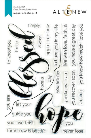 Mega Greetings 4 Stamp Set