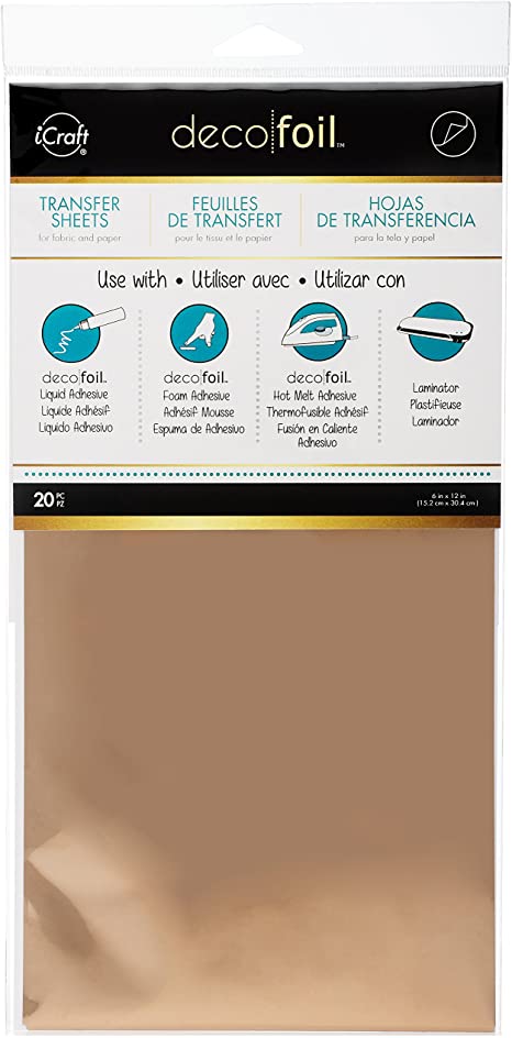 Deco Foil 6" x 12" Sheets (20) - Rose Gold