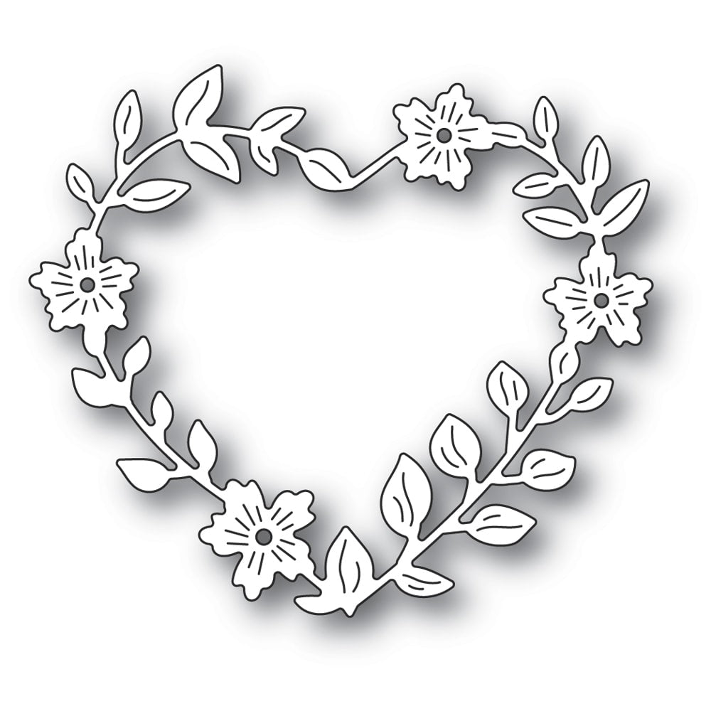 Blooming Heart Wreath Craft Die