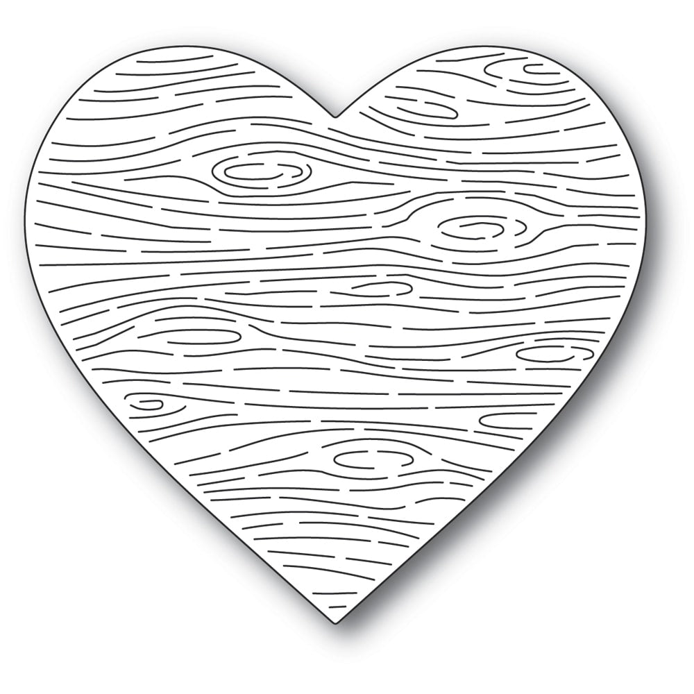 Woodgrain Heart Craft Die