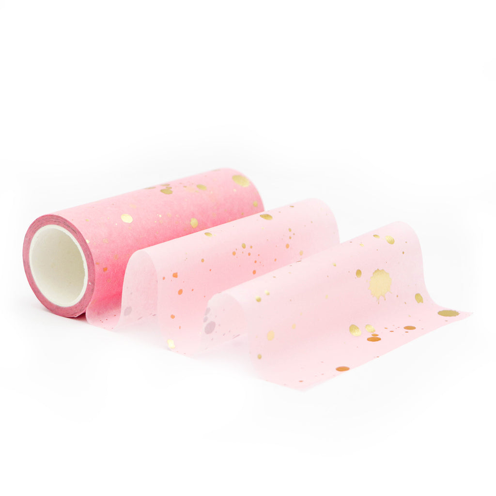 Gold Splatter Blush Washi Tape