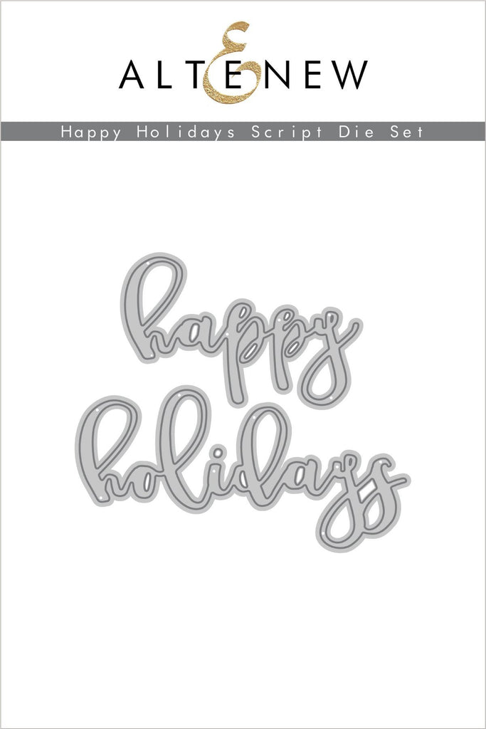 Happy Holidays Script Die Set