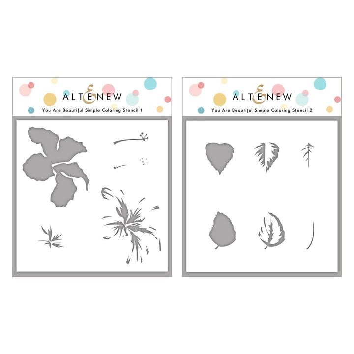 You Are Beautiful Simple Coloring Stencil Set