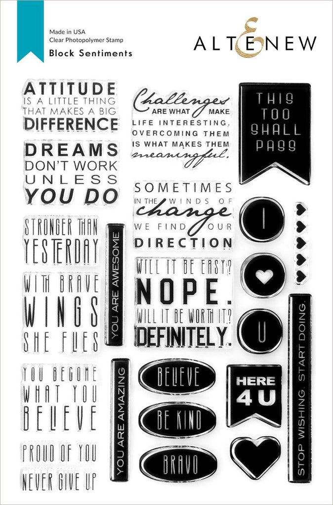 Block Sentiments Stamp Set