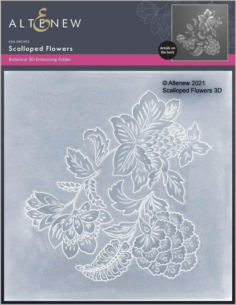 Scalloped Flowers 3D Embossing Folder