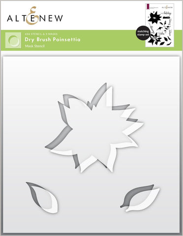 Dry Brush Poinsettia Mask Stencil