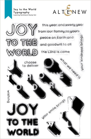 Joy to the World Typography Stamp Set