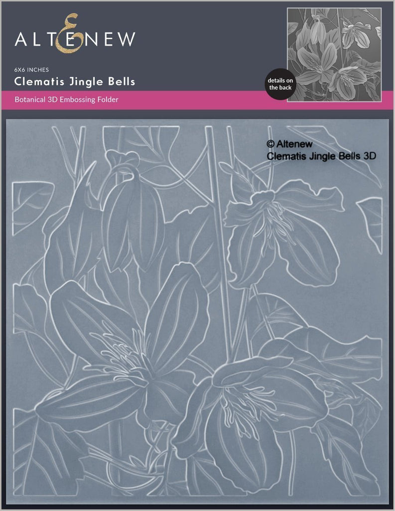 Clematis Jingle Bells 3D Embossing Folder