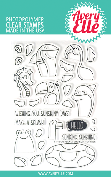 Peek-a-boo Summer Pals Clear Stamps