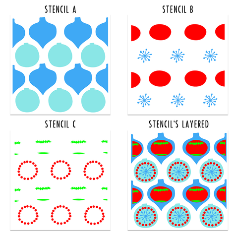 Layering Stencil - Ornaments