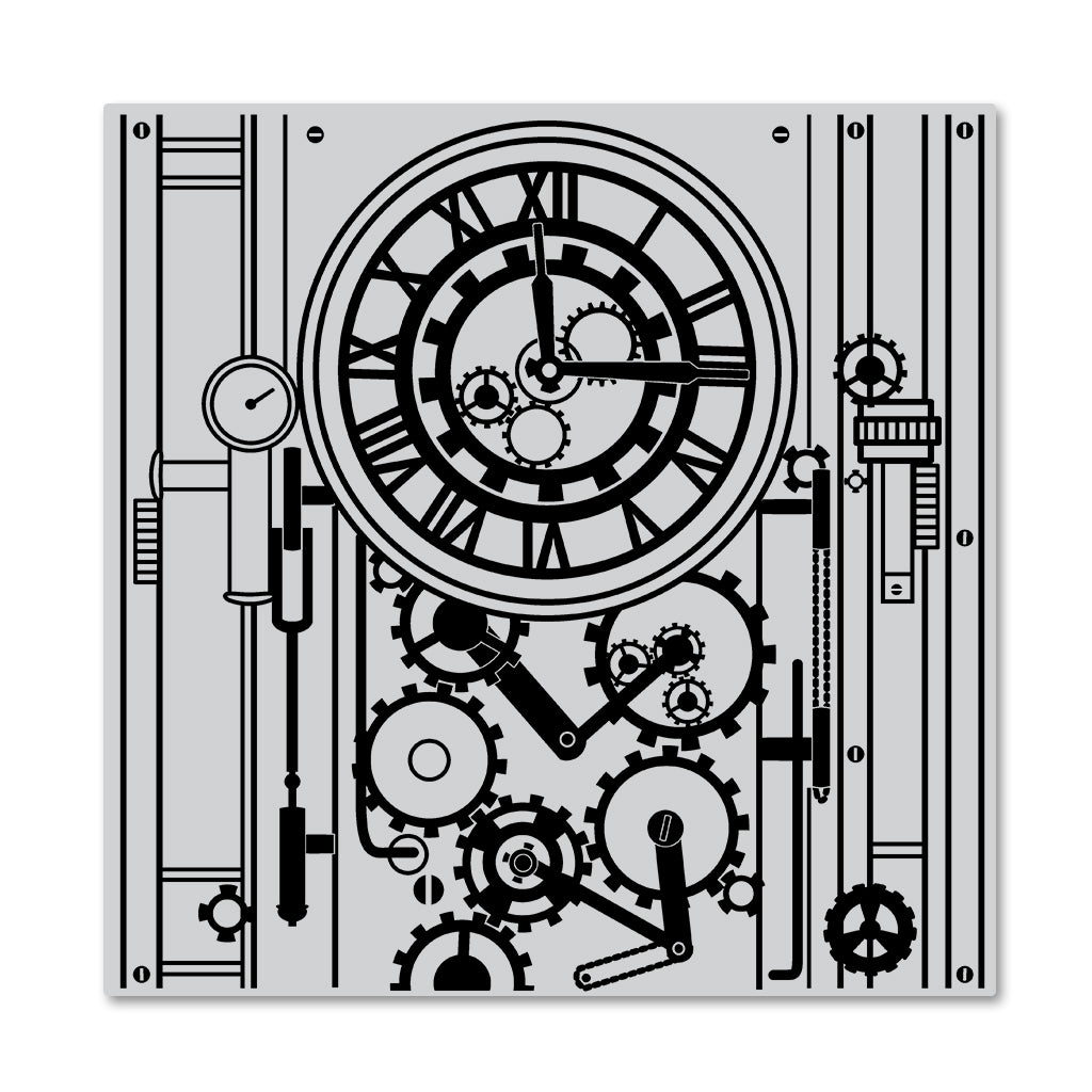 Gear Clock Bold Prints