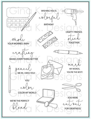 Crafty Notes Stamp Set  Stamp Set