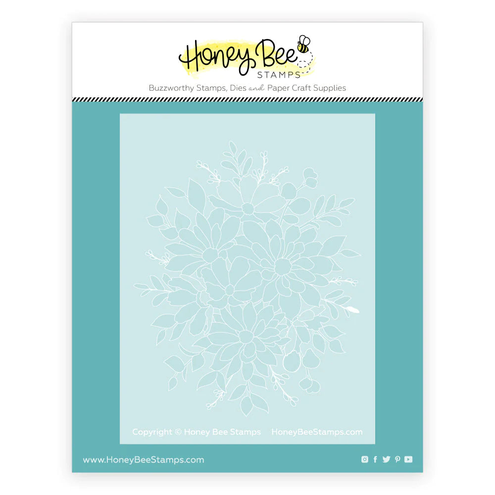 Daisy Layers Bouquet - Set Of 6 Coordinating A2 Stencils