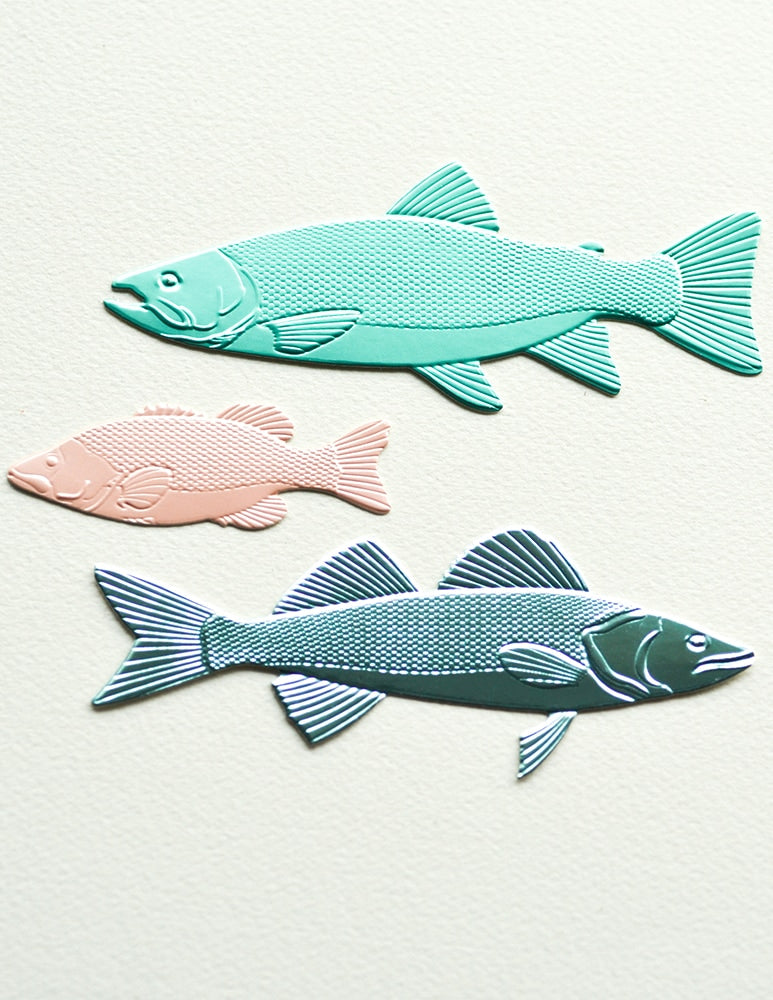 Freshwater Fish 3D Embossing Folder and Matching Dies