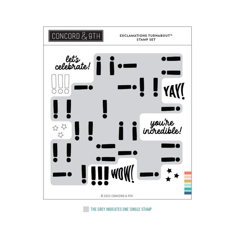 Exclamations Turnabout Stamp Set 6x6