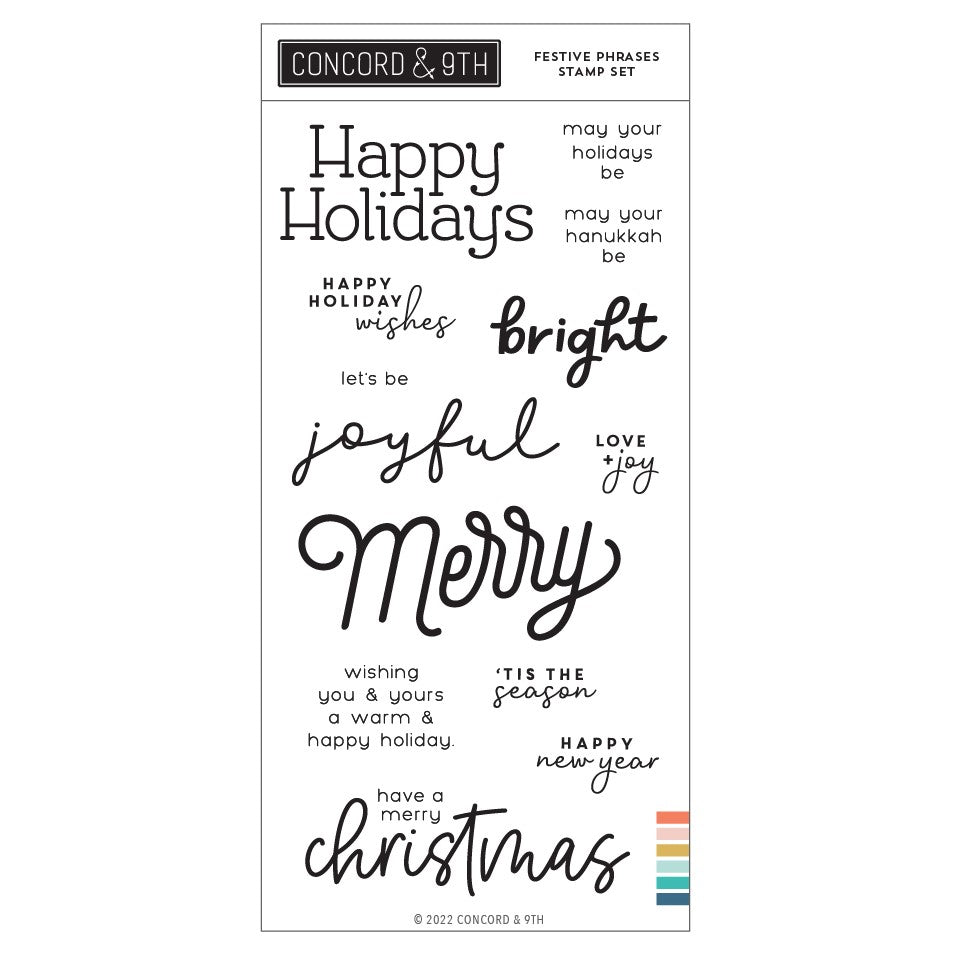 Festive Phrases Stamp 4x8