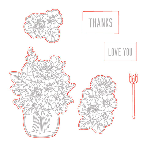 Floral Vase | Honey Cuts Dies - RETIRING