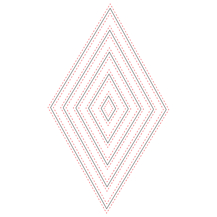 Double Stitched Diamonds Honey Cuts