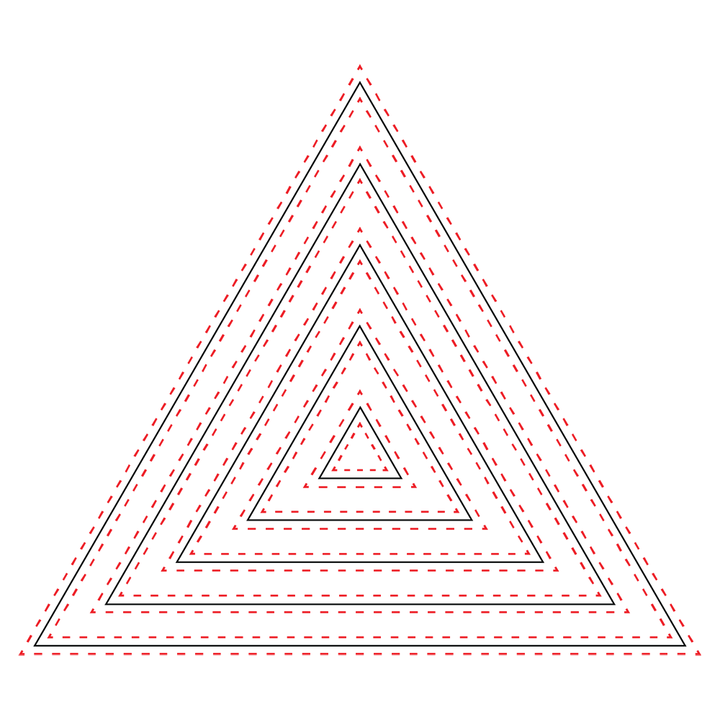 Double Stitched Triangles Honey Cuts