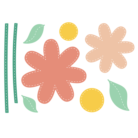 Stitched Flowers Honey Cuts