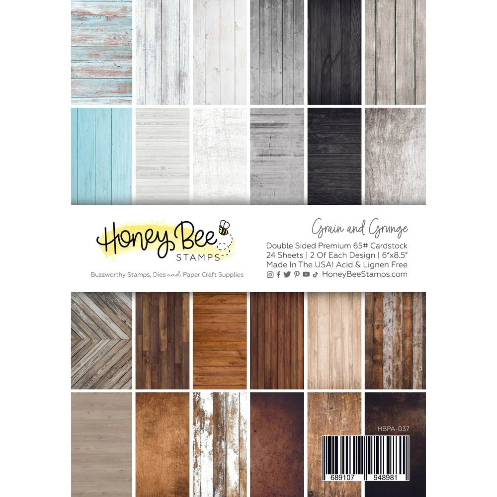 Grain & Grunge Paper Pad 6x8.5 | 24 Double Sided Sheets