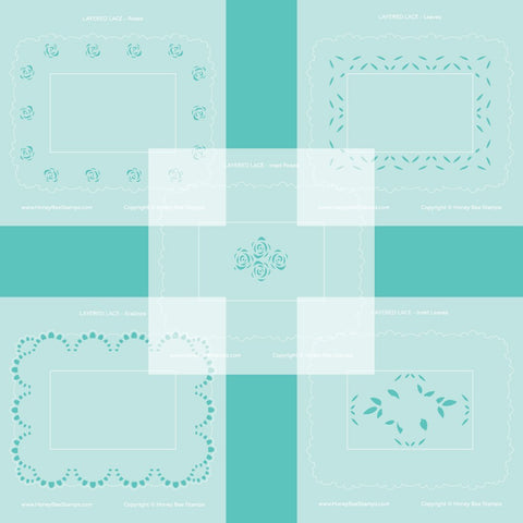 Layered Lace Layering Set Of 5 | 6x6 Stencil