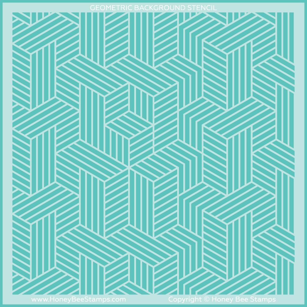 Geometric Lines Background | 6x6 Stencil