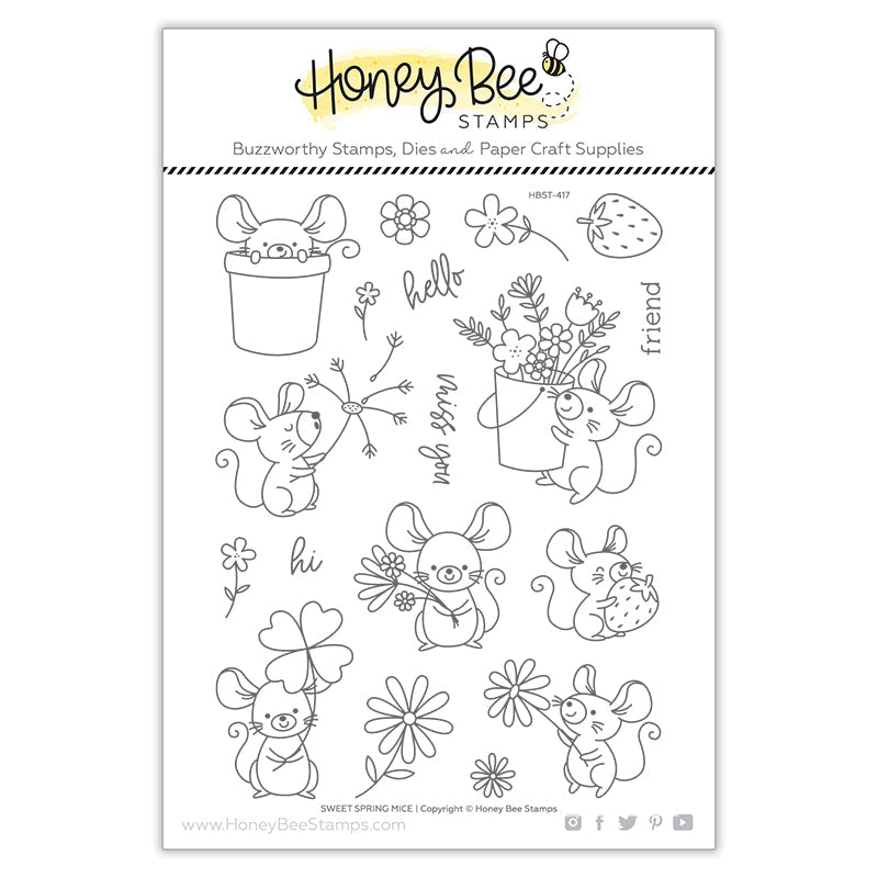 Sweet Spring Mice | 6x8 Stamp Set