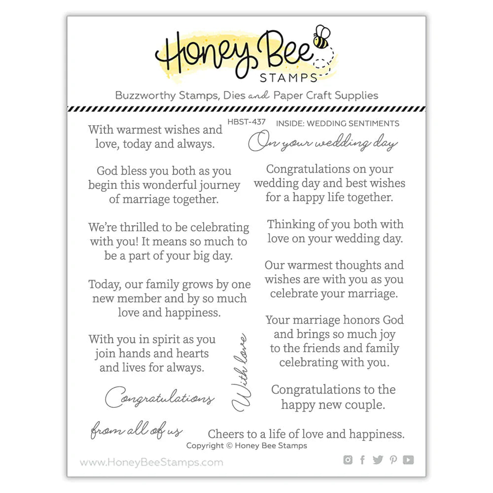 Inside: Wedding Sentiments | 6x6 Stamp Set